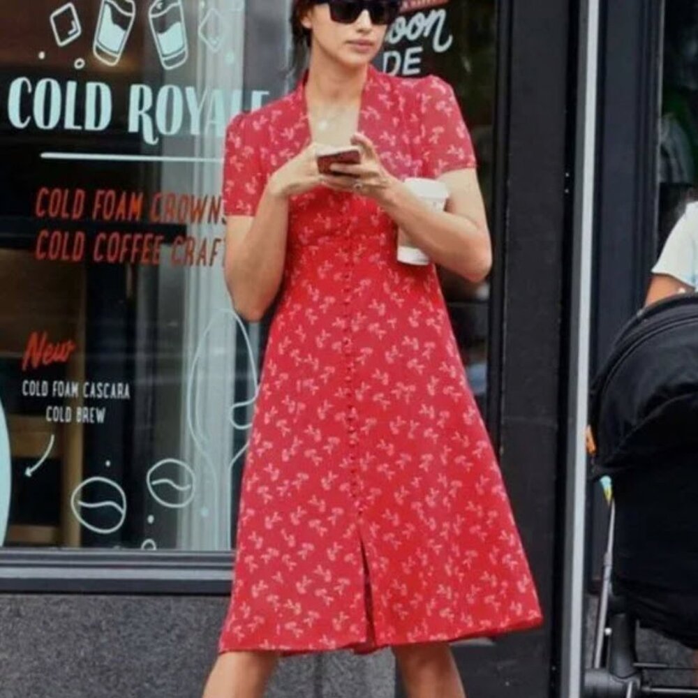 The Kooples Red Midi Dress